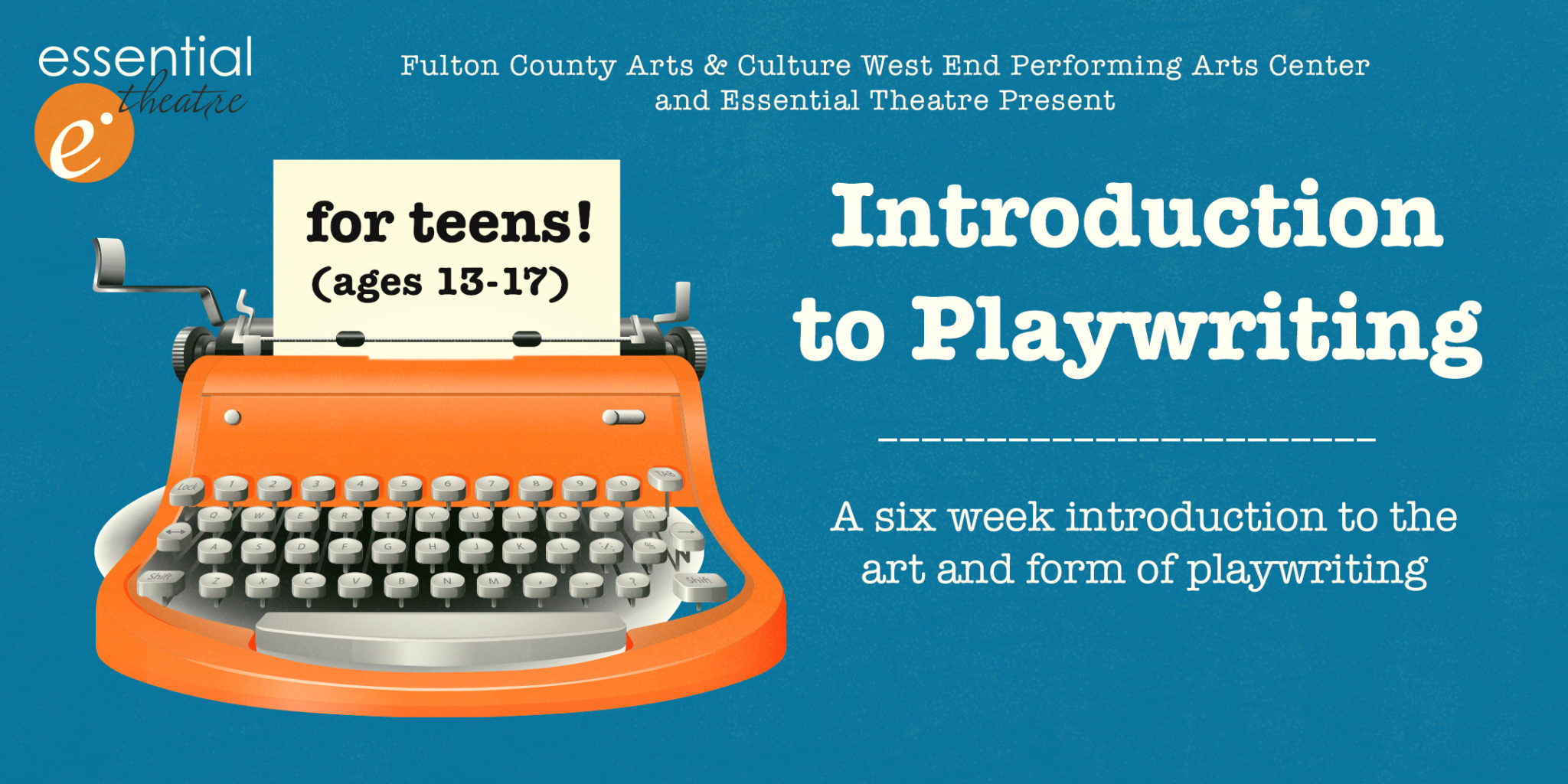 Introduction to Playwriting for Teens! Essential Theatre